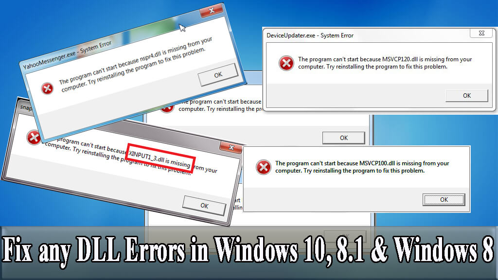 dll error in windows 10
